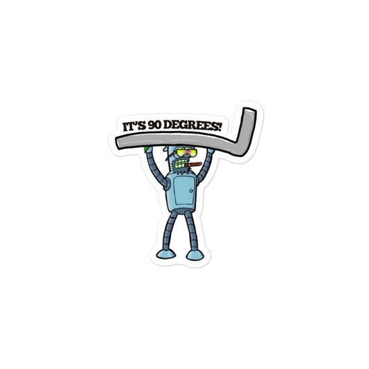 90 Degrees Sticker